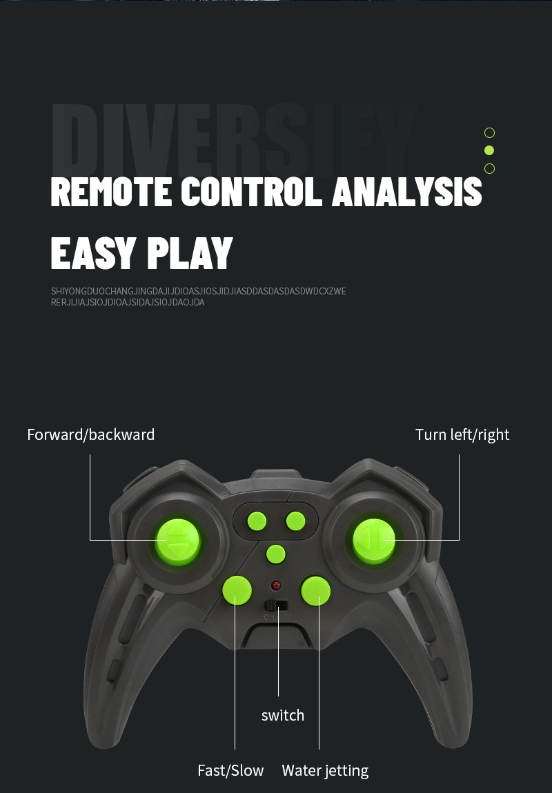 跨境两栖射水车儿童遥控玩具自动喷水互动攀爬越野车电动汽车详情17