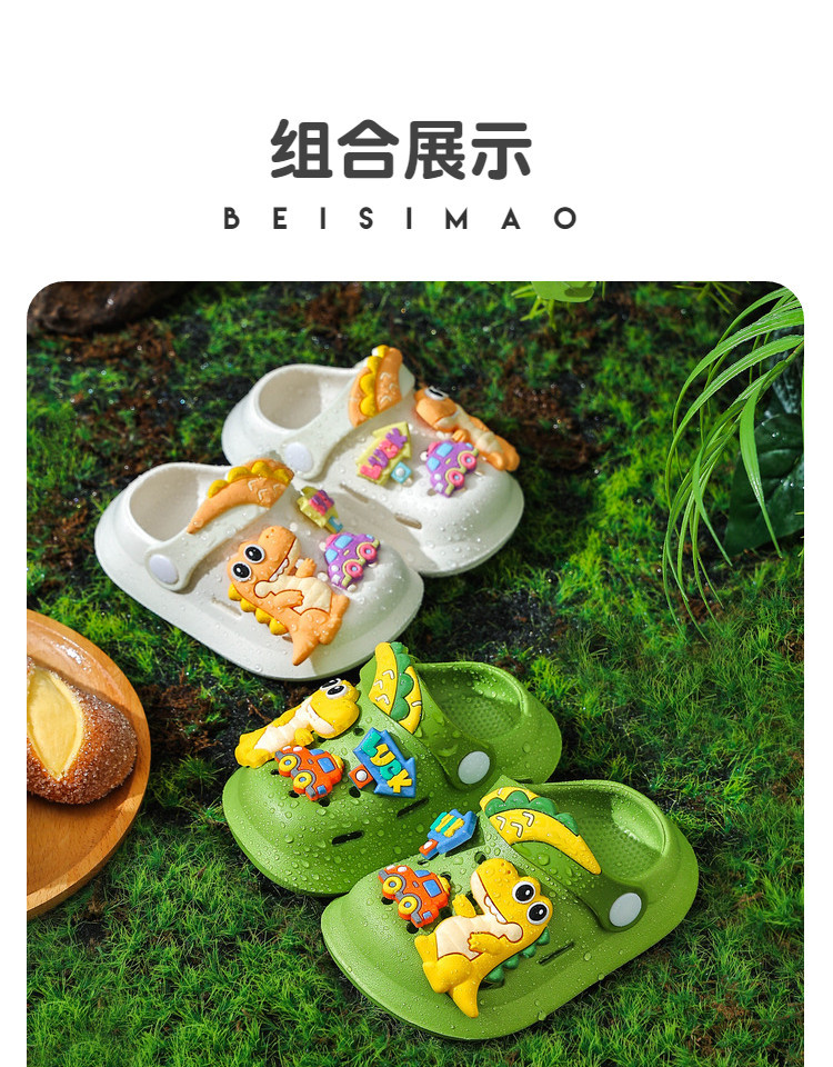 儿童凉拖鞋夏季卡通小男孩软底防滑男童包头中小童包头宝宝洞洞鞋详情12