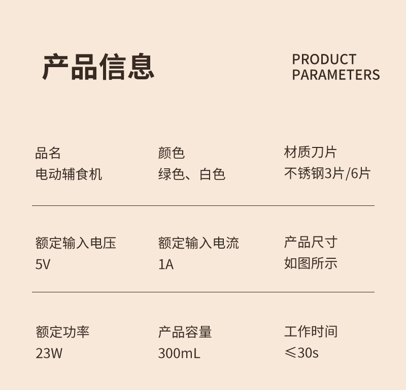 跨境工厂批发蒜泥器充电电动捣蒜器迷你便携自动搅拌器透明六刀片详情13