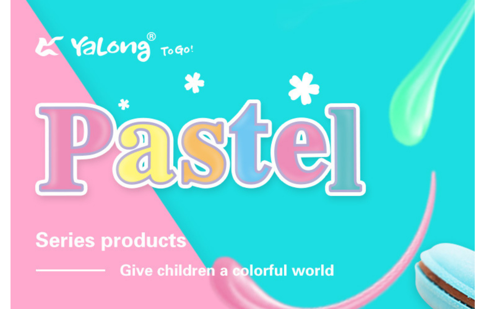 Yalong wholesale no tóxico macaron 12 colores rápido secado soluble en agua gouache pigmento para niños pintura pic 7