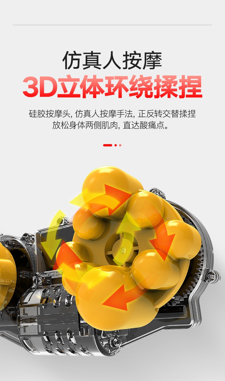 Cross-border massager, shoulder, neck, waist, back, full-body cushion, multi-functional home hip massager, kneading chair pic 6