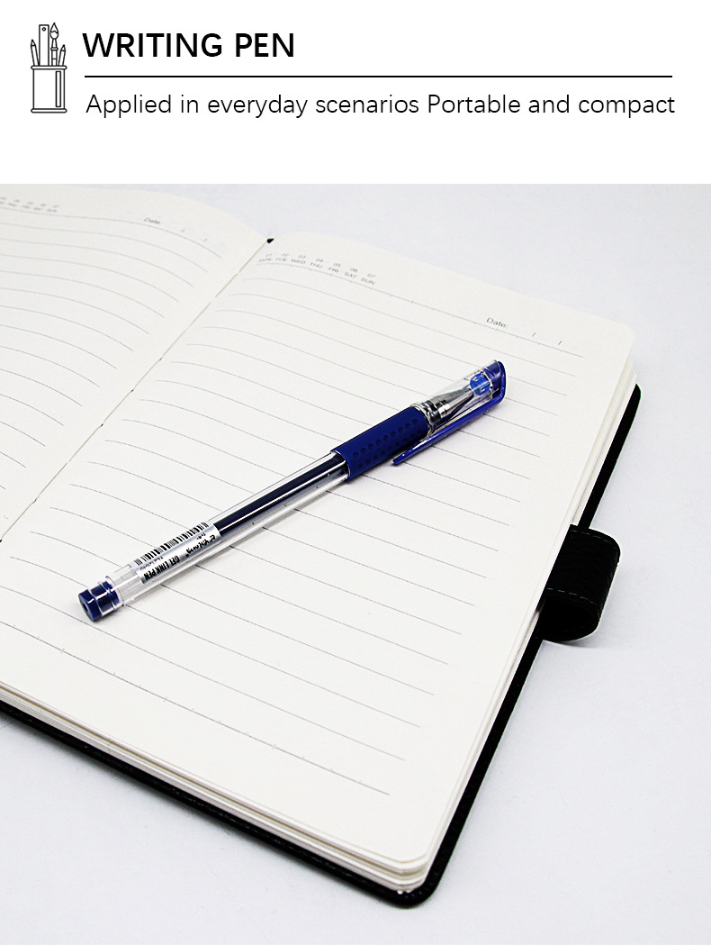 Yalong Cross-border best-selling simple blue 0.5mm gel pen, high-quality school office plastic pen pic 2
