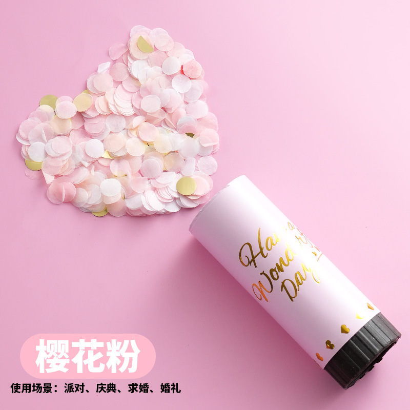 手持小礼炮生日蛋糕派对庆祝氛围道具手拧喷花筒婚礼甜品台礼花炮详情2