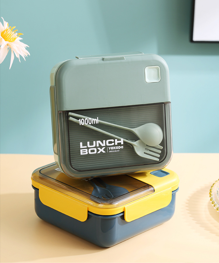 INS plastic lunch box, microwave oven portable, student, adult, office lunch box, Japanese bento box pic 17