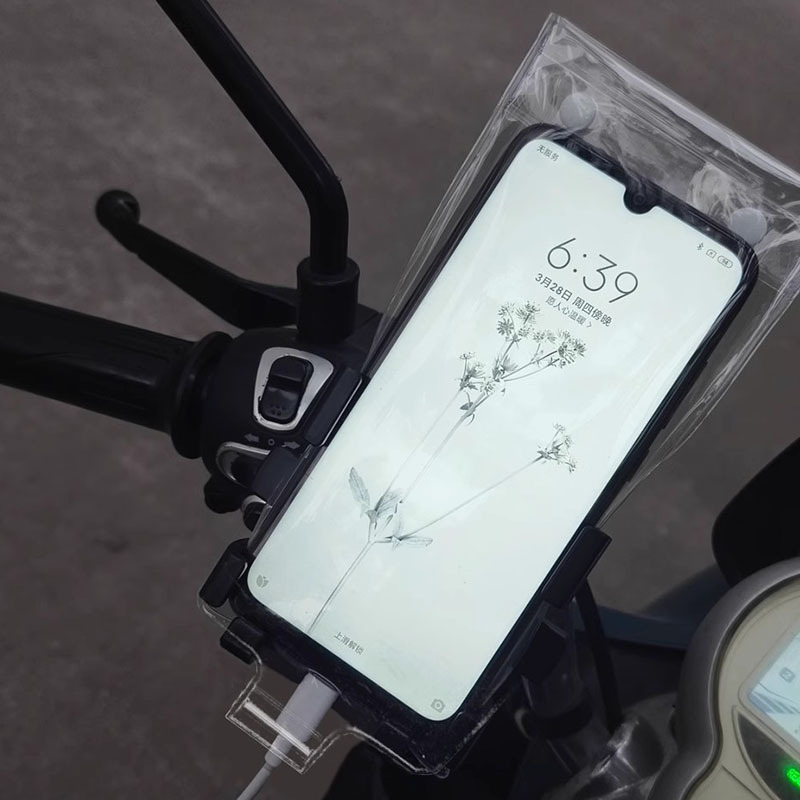手机支架防水袋可触屏外卖骑行骑手专用防雨袋可充电防水手机套详情3