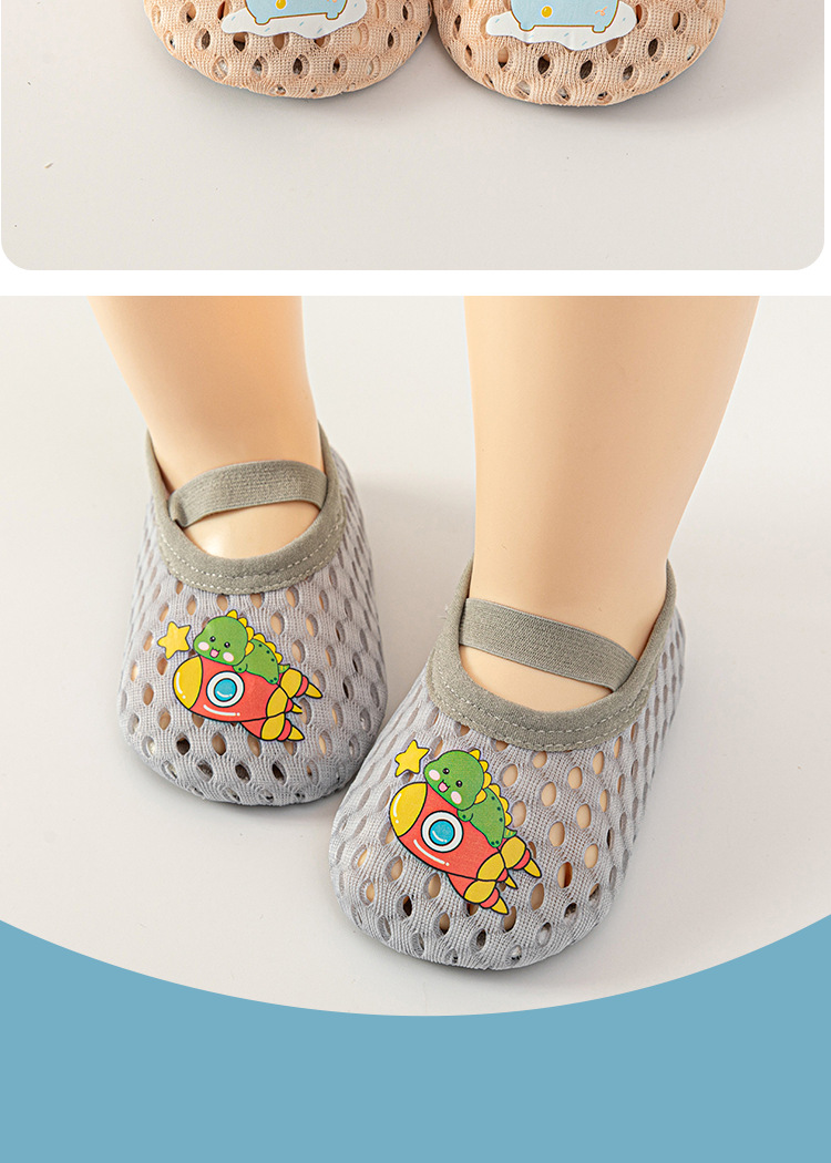 春夏男女宝宝地板袜儿童网眼透气卡通婴儿鞋袜隔凉学步室内鞋批发详情13