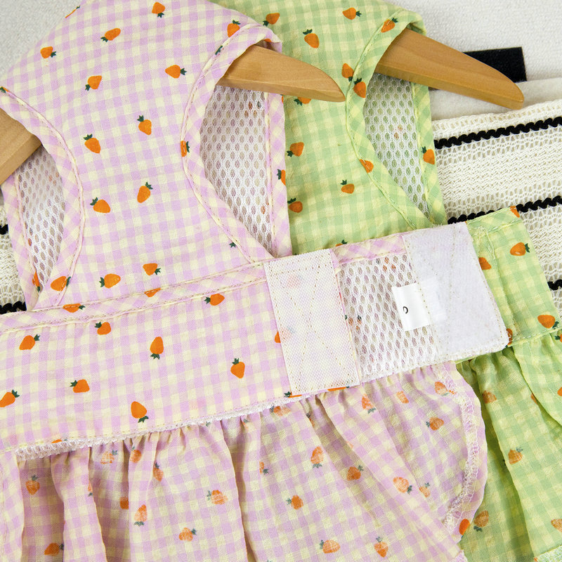 牵引绳外出狗狗衣服宠物服装裙子泰迪比熊博美贵宾25布偶花牵引裙详情13