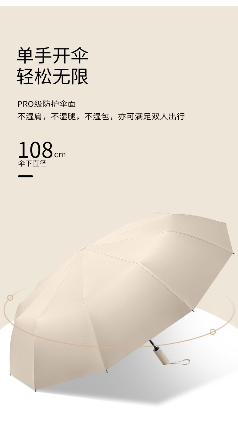 全自动雨伞晴雨两用防晒防紫外线现货批发定制广告logo男女太阳伞详情7