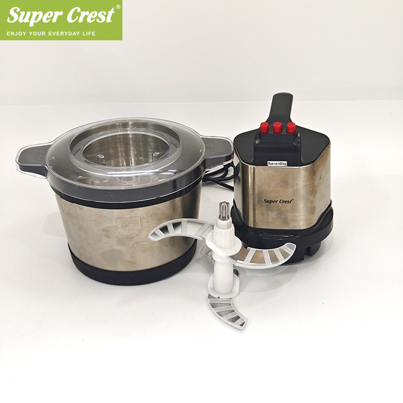 Super Crest欧规家用绞肉机大功率搅拌机不锈钢碎肉机纯铜电机详情4