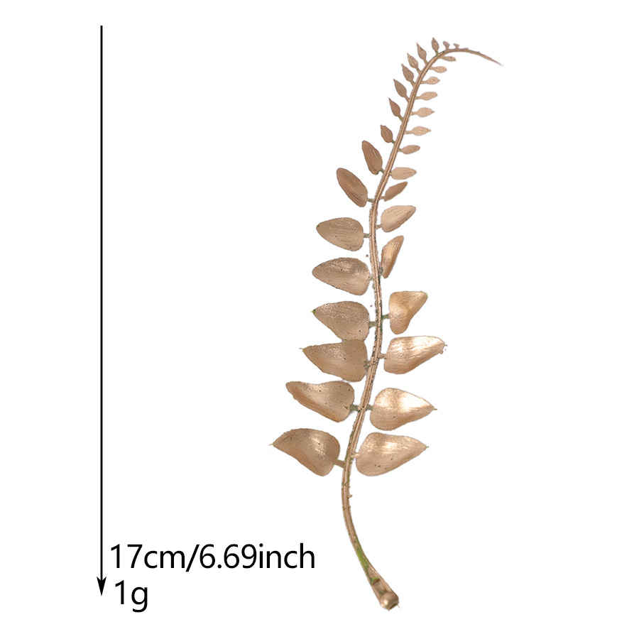 复古植物配件仿真金色叶子手工插花配件节日装饰仿真花跨境代发详情5
