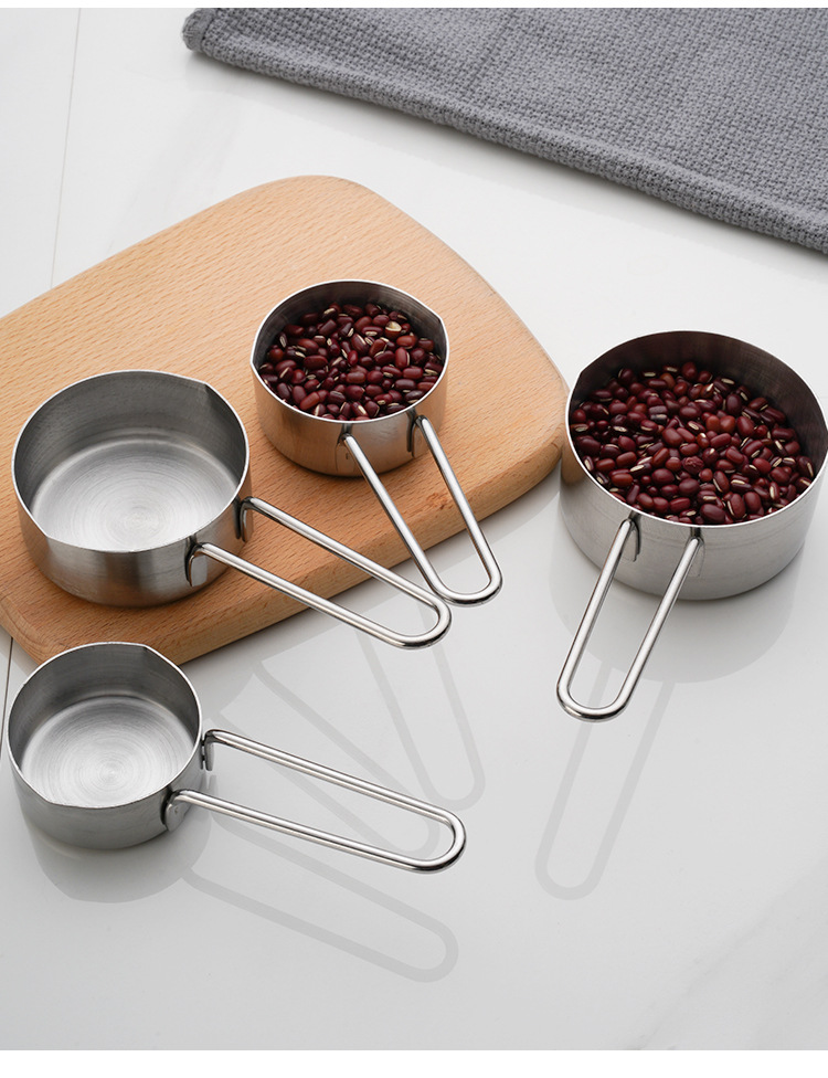 4-piece set of thickened stainless steel measuring cups and spoons, 4-piece set of baking measuring spoons, seasoning spoons and coffee measuring spoons pic 11
