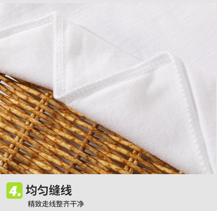 Wholesale of loose-fitting pure cotton T-shirts. Short-sleeved summer 230G off-the-shoulder round-neck T-shirts for both men and women are available for export pic 20