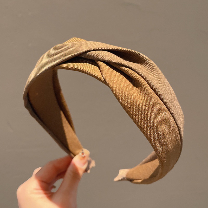 Retro, simple and versatile hairpins and headbands, Korean wide-edge pressure headbands for girls, popular headwear, face wash hair bands and hair bundles pic 8