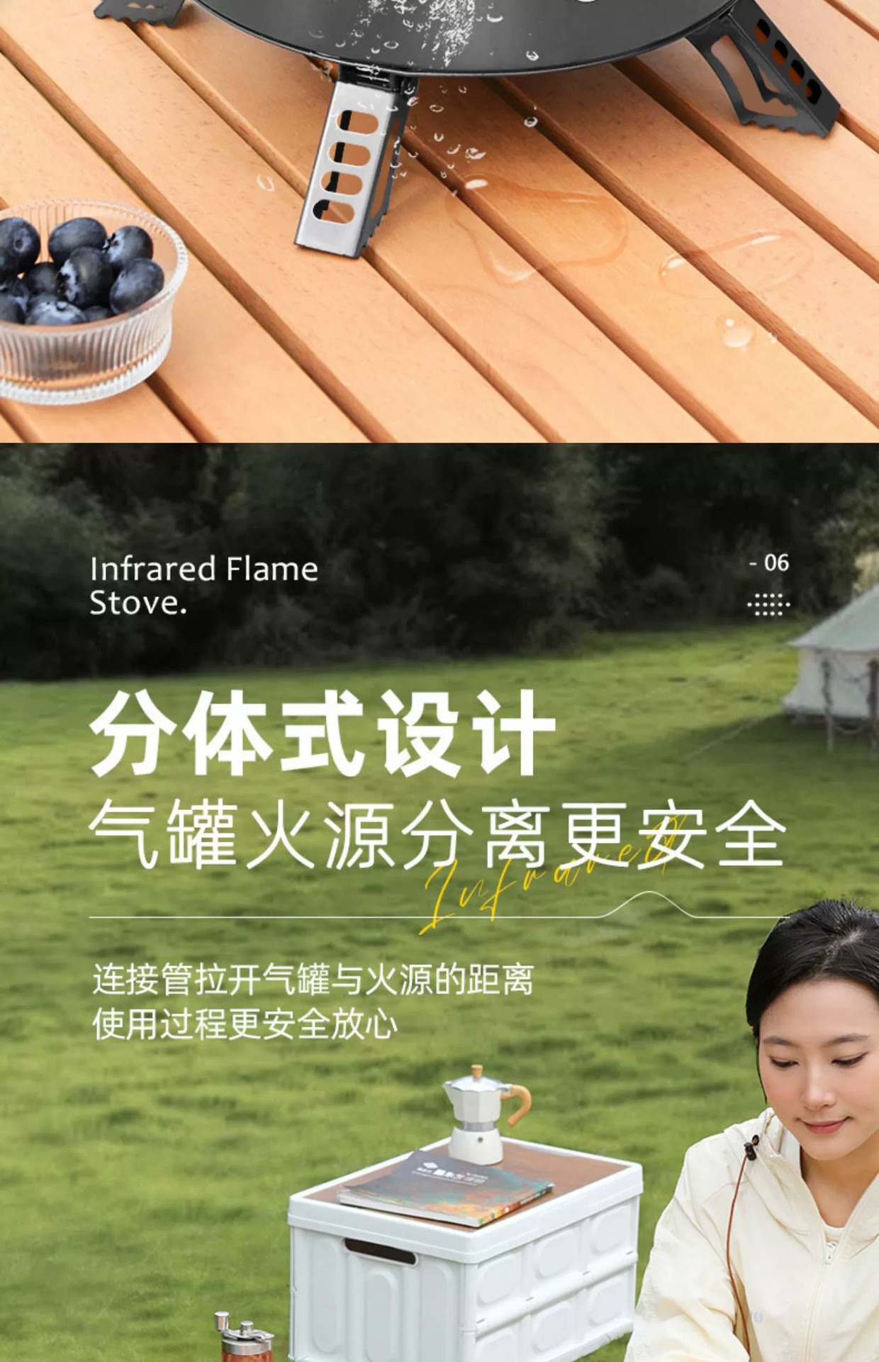 便携式猛火炉卡式炉户外燃气炉分体式露营野外煮茶炉野炊装备全套详情12
