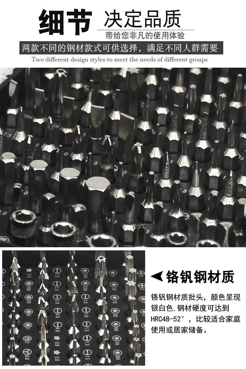 115-in-1 cross-border watch, mobile phone disassembly and repair, screwdriver, hardware tool set, chromium and vanadium steel manufacturer wholesale pic 25