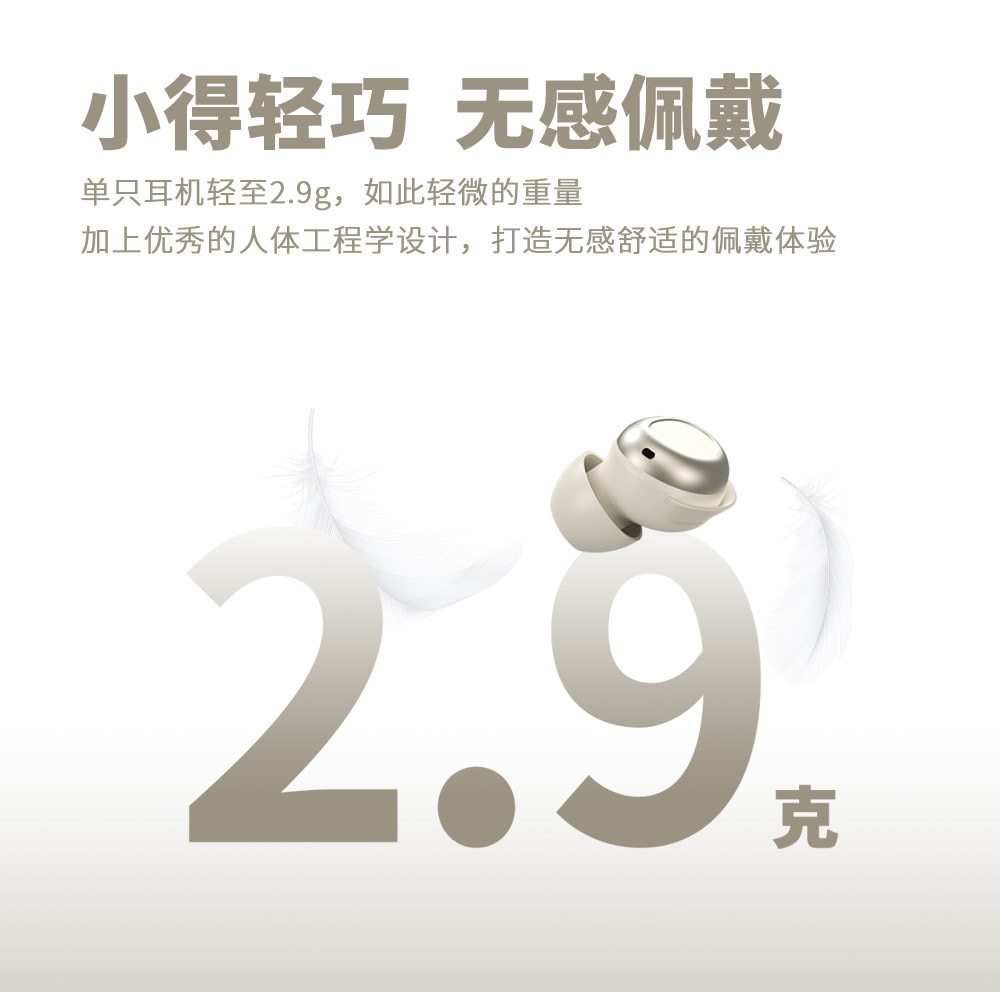 新款迷你蓝牙无线耳机运动降噪数显电量私模无线睡眠耳挂批发详情3