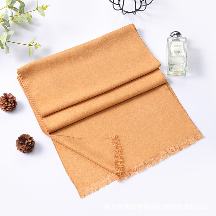 外贸男士围巾批发厂家男秋冬流苏围巾格子围巾仿羊绒围巾源厂家详情32