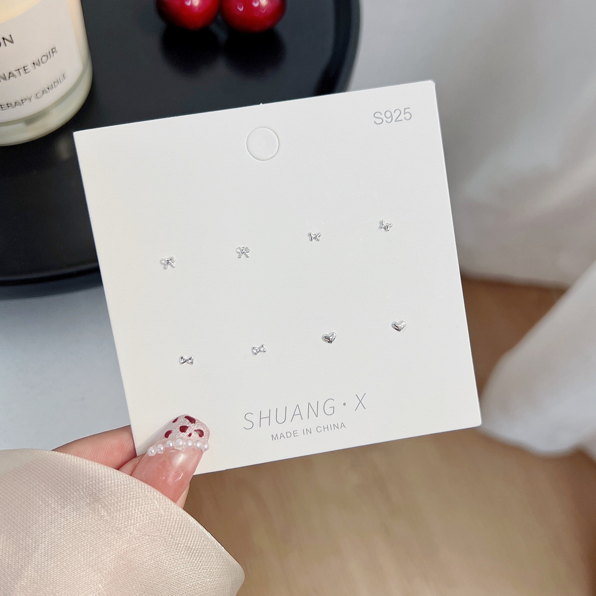 s925银针基础简约女小巧耳钉套装迷你精致百搭冷淡风养耳洞耳骨钉详情2