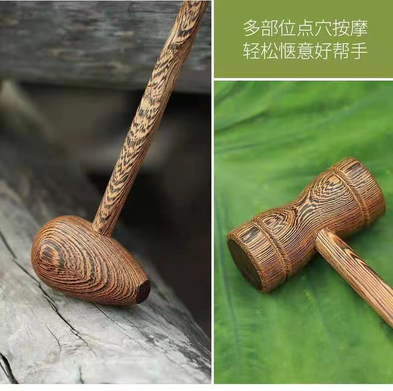 鸡翅木按摩锤 健身锤敲打锤木质按摩锤 不求人经络锤手工制作详情5