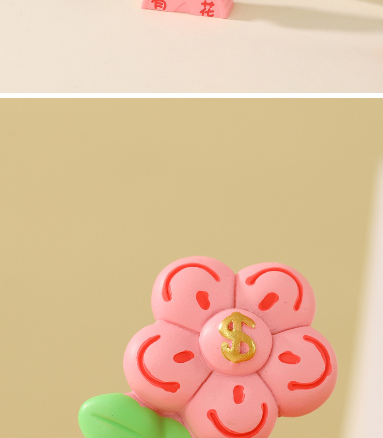 新款创意礼品发财花办公桌面摆件治愈解压装饰树脂工艺小摆件批发详情2