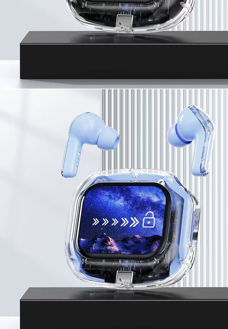 彩屏耳机Air Max蓝牙耳机透明款无线入耳式TWS触屏数显运动耳机详情23