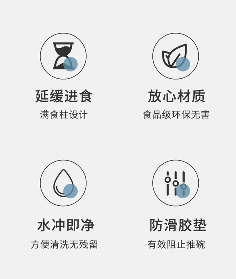 Rongka Pet Cross-border Pet Bowl Cat and Dog anti-choking and anti-vomiting Slow Food Bowl, Multi-color small and medium-sized dog slow Food six-sided bowl pic 2