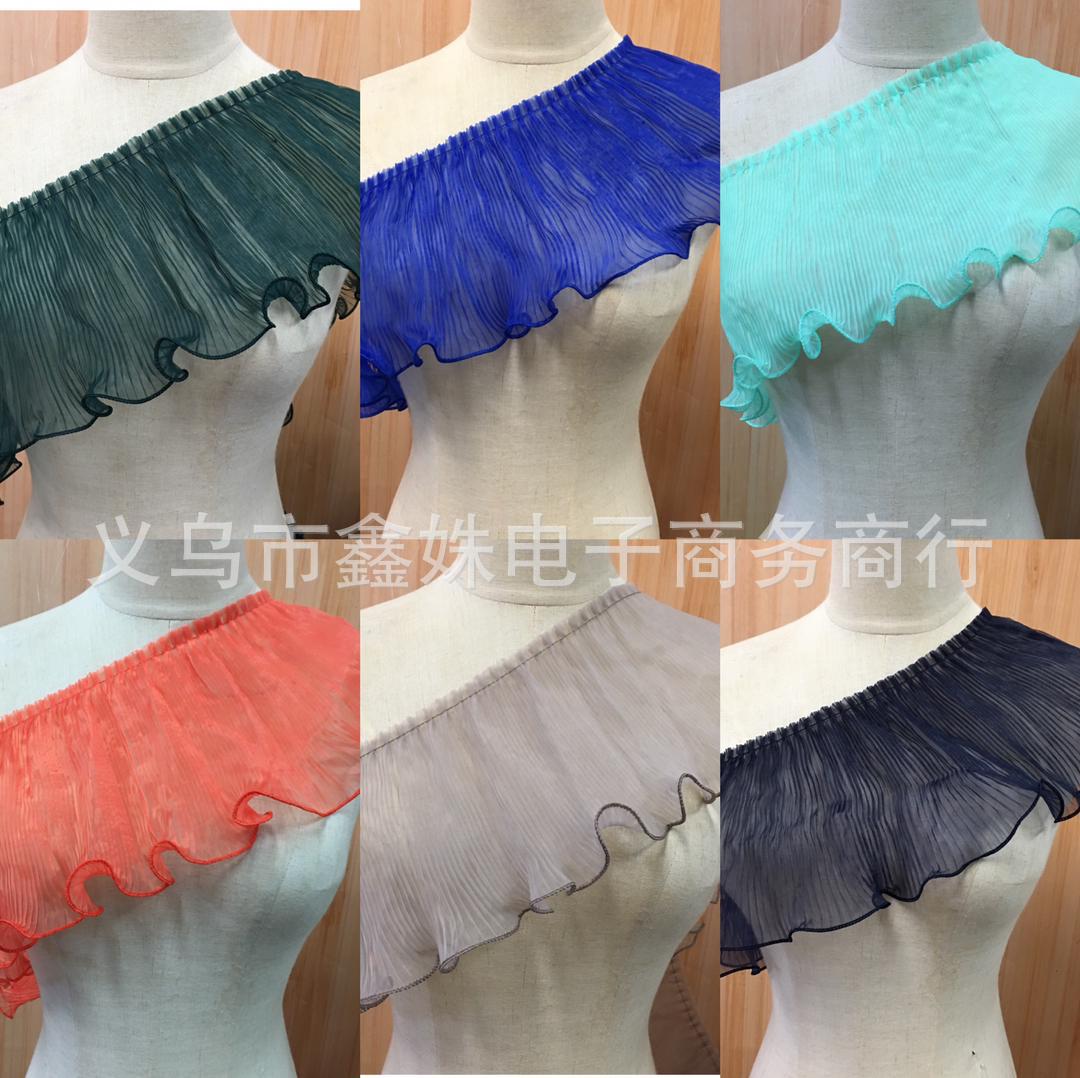 New chiffon pleated lace high-density clothing accessories pic 2