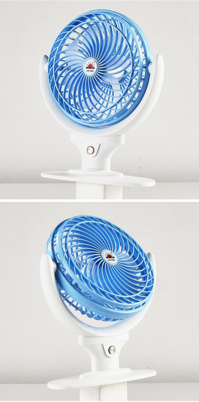可调节360°旋转小型风扇立式静音电扇学生迷你两用USB电风扇跨境详情10