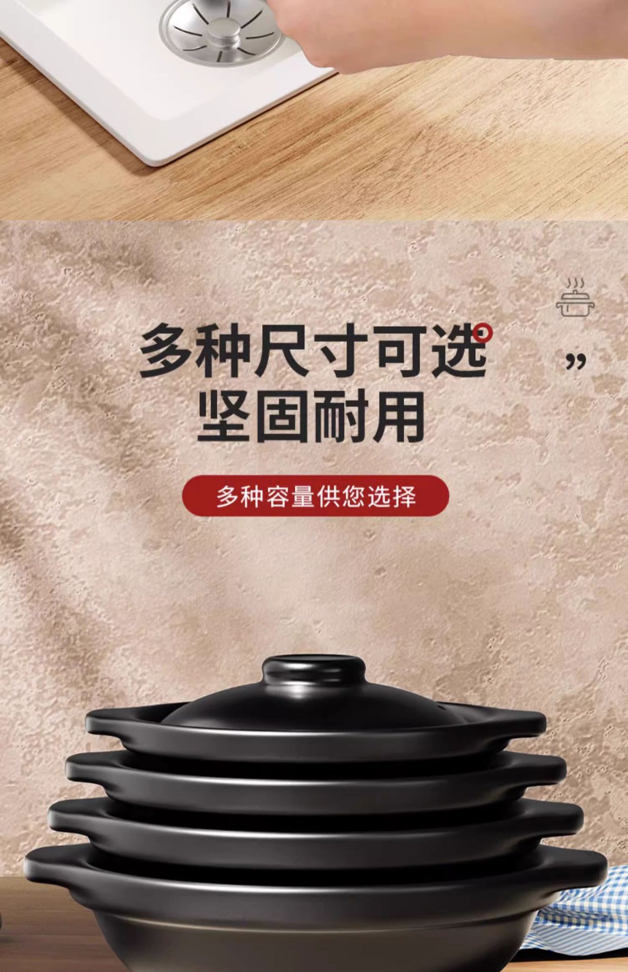 砂锅炖锅家用燃气耐高温干烧煲仔饭煤气灶专用陶瓷煲汤锅商用沙锅详情28