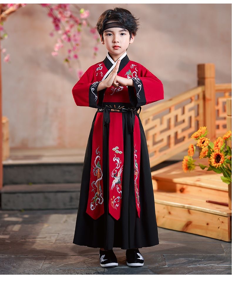 Estado de moda primavera y otoño niños han traje niños estilo chino ropa antigua tang traje niño de libro niño niño niño niño maestro traje de estudio chino espectáculo pic 6