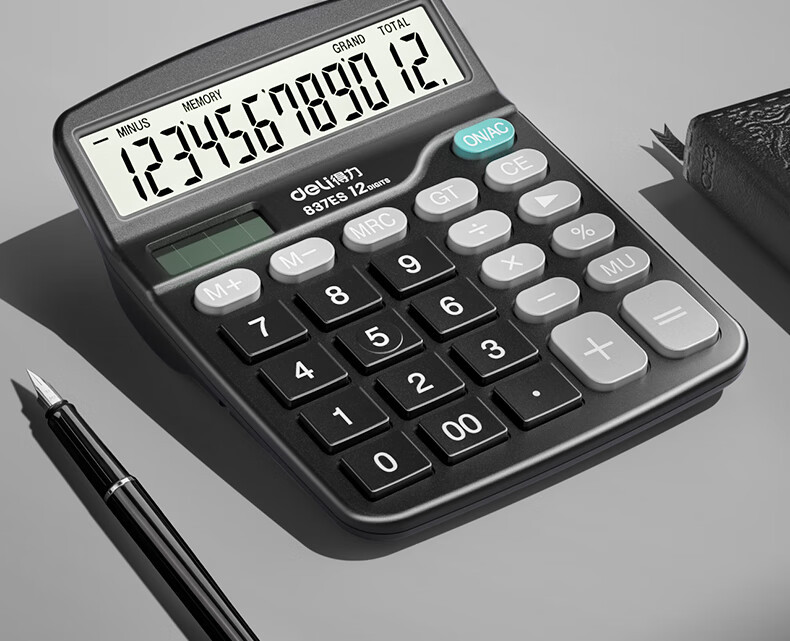 得力计算器837ES双电源大屏幕财务会计学生办公室12位计算机批发详情4