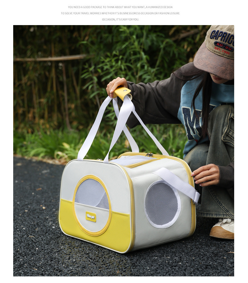 跨境猫包透气大容量外出便携包可单肩斜挎宠物背包猫狗包透气轻便详情18