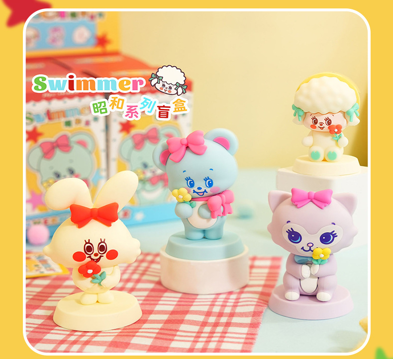 swimmer昭和系列盲盒可爱公仔摆件车载桌摆潮流手办玩具创意礼品详情13
