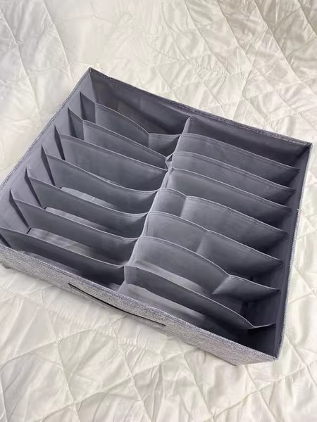 Double-row pants storage box, home clothes organizing box, wardrobe compartments for clothes storage, drawer layering magic tool pic 23