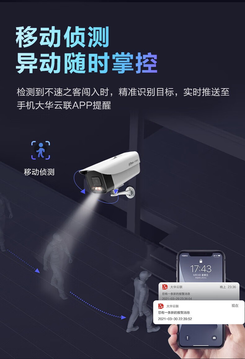 大华400万/200万室内网络摄像机智能双光夜视高清HDW6433Z-A-IL详情7