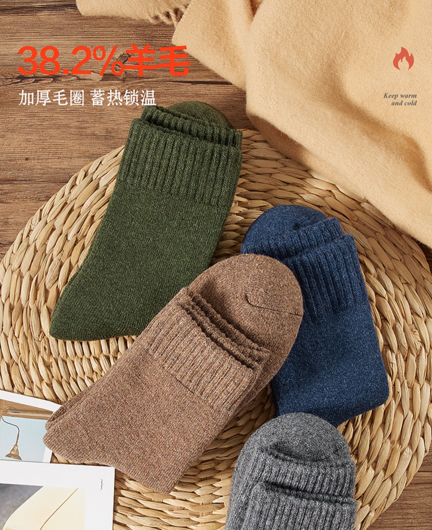 羊毛袜加厚袜子男冬季加绒超厚保暖男士中筒东北冬天特厚羊绒棉袜详情1