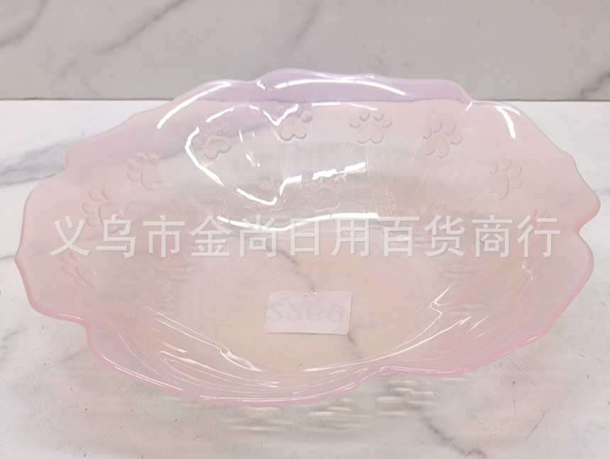 Colorful household fruit plate, living room coffee table, snack display plate, fruit basin, light luxury and high-end plastic candy plate, snack plate pic 4