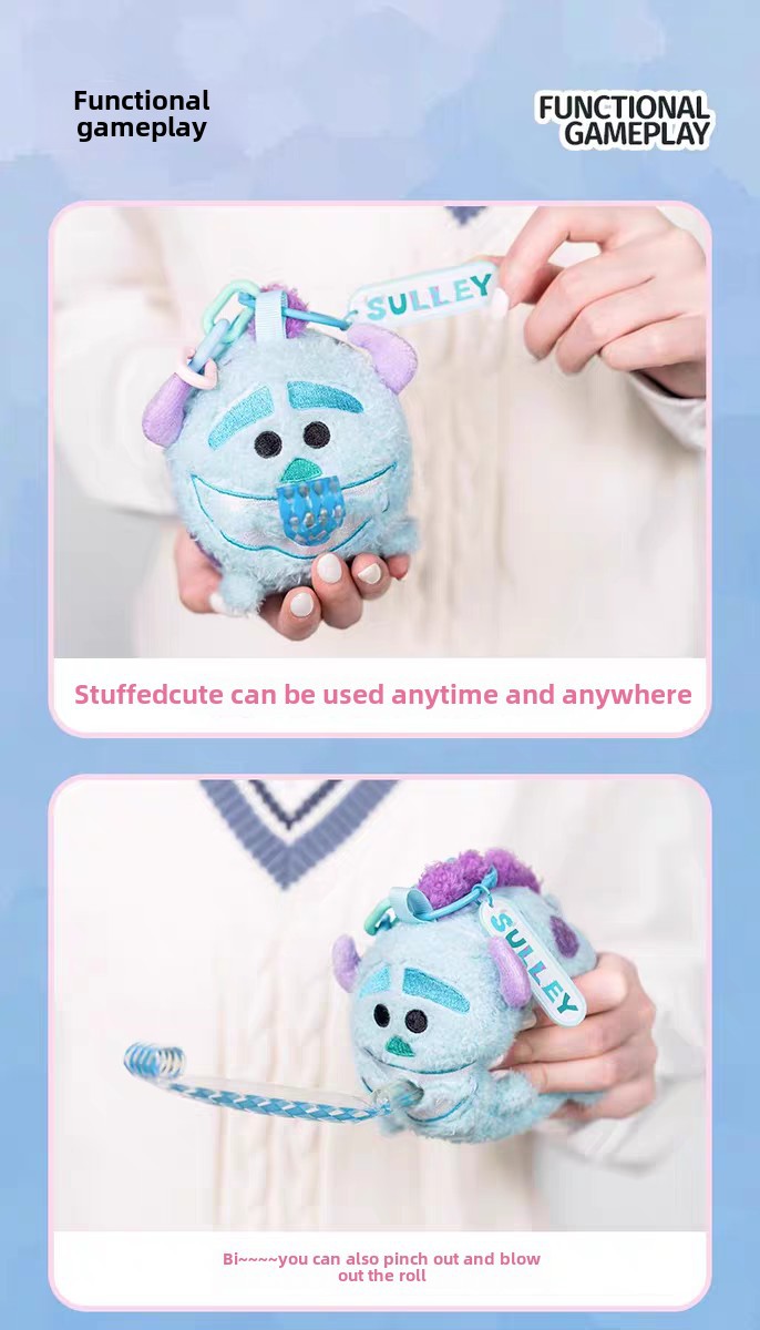 正版现货松松系列解压吹吹卷毛绒挂件盲盒公仔手办端盒整箱详情3