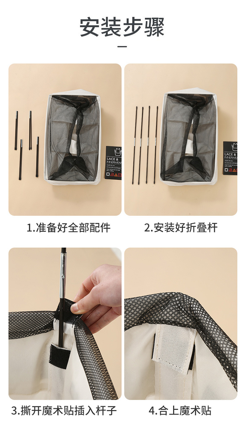 大容量牛津布脏衣手提收纳桶简约折叠脏衣篮详情10