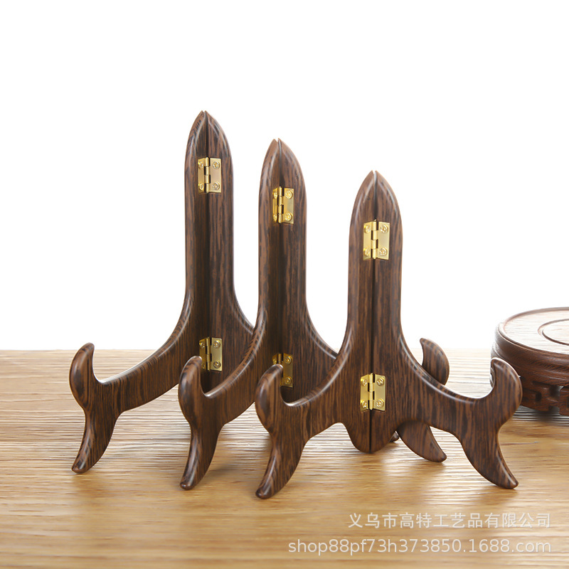 普洱茶架子茶饼架展示架仿实木茶托架置物架茶叶架托支架茶具配件详情4