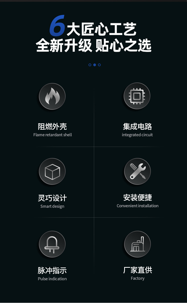 导轨式电表多功能电表出租房家用220V电能表微型智能数显空调详情4
