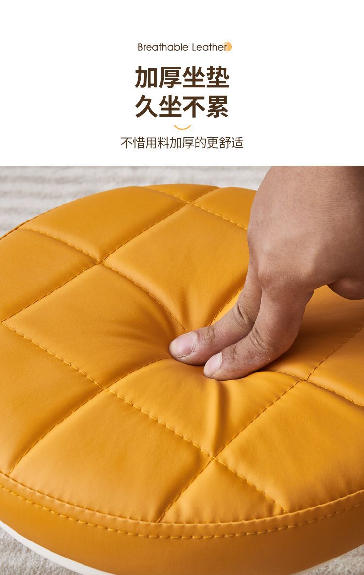 The swivel wheel small stool is comfortable for long-term sitting at home. It is a modern and simple mobile stool with wheels, a low stool with wheels, and a round stool for children pic 14