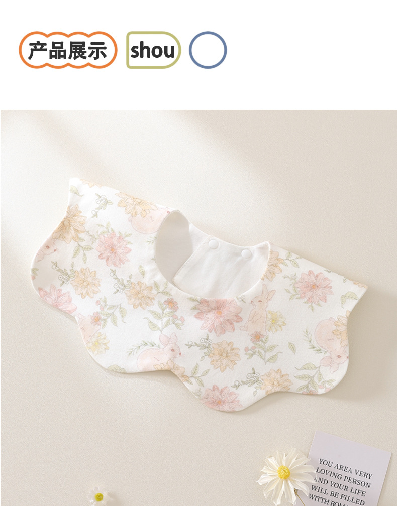 Large newborn bib tpu waterproof baby drool cover 360° rotating baby bib Class a baby bib pic 9