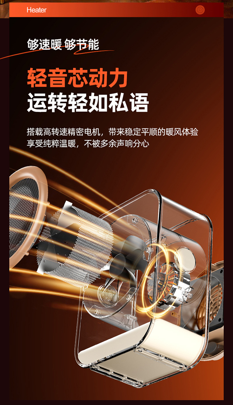 新品桌面取暖器快热办公室智能热风机便携式小型暖风机宿舍跨境详情20