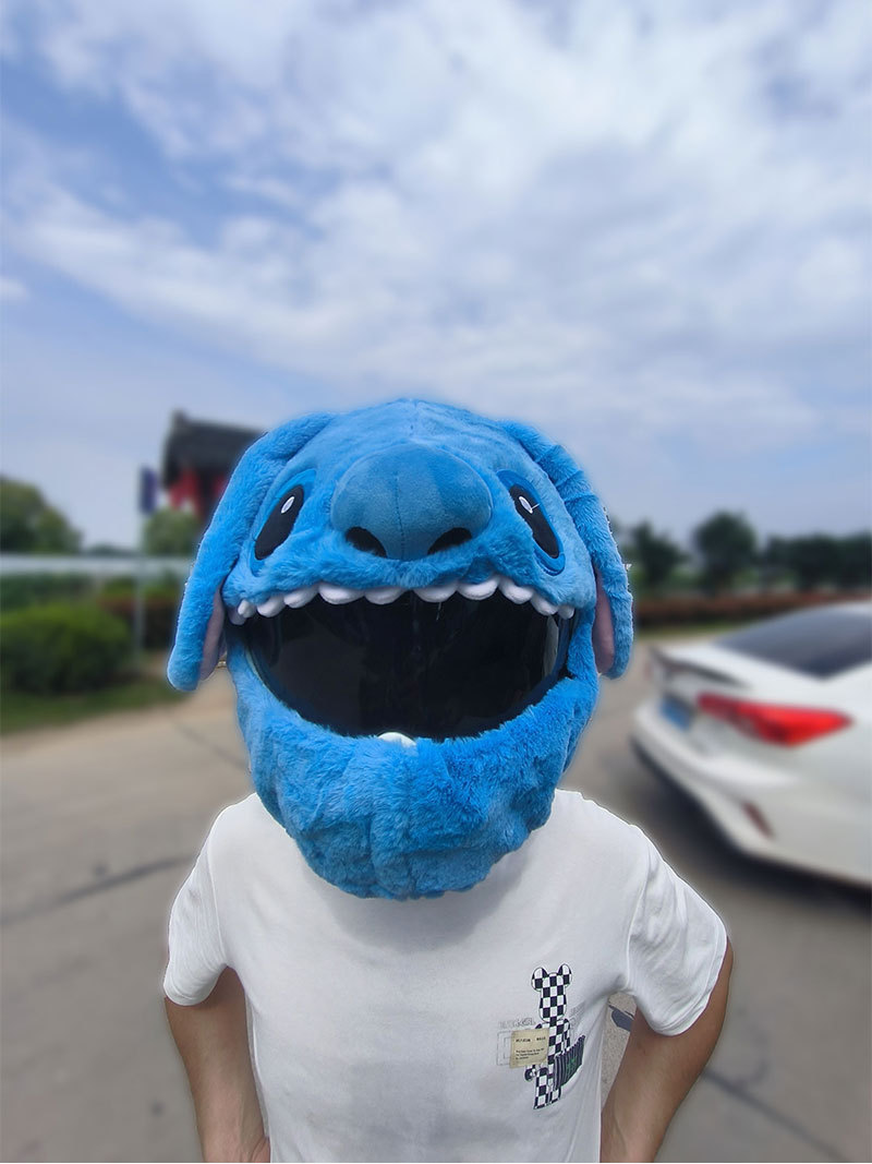 The helmet protection headgear, the Teddy cartoon male and female motorcycle, the anti-scratch puppy, the lift-off helmet, and the plush animal are so cute pic 12