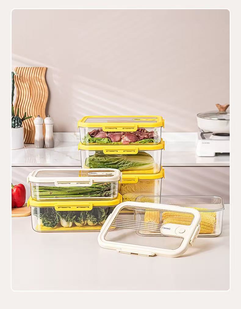 冰箱收纳盒沥水保鲜盒计时密封保鲜储物大容量水果蔬菜冷藏保鲜盒02396-1011-1017详情19