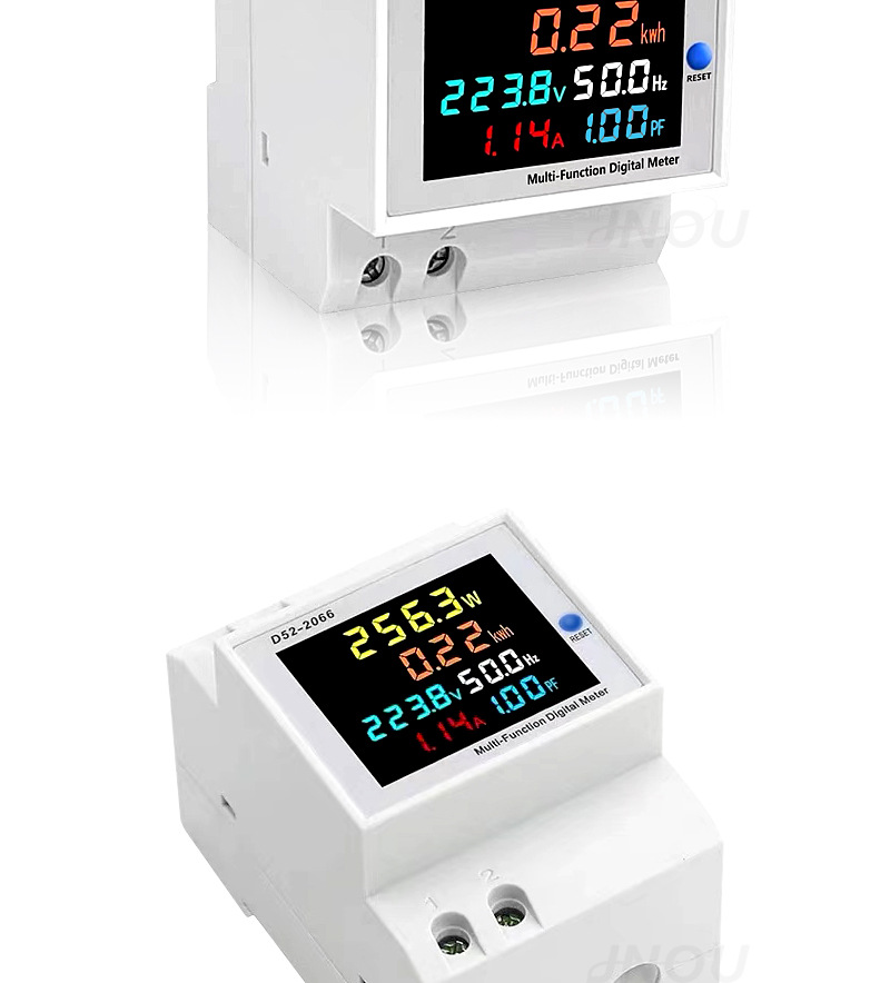 D52-2066单相家用电度表导轨式220V电压电流功率智能表出租计度器详情11