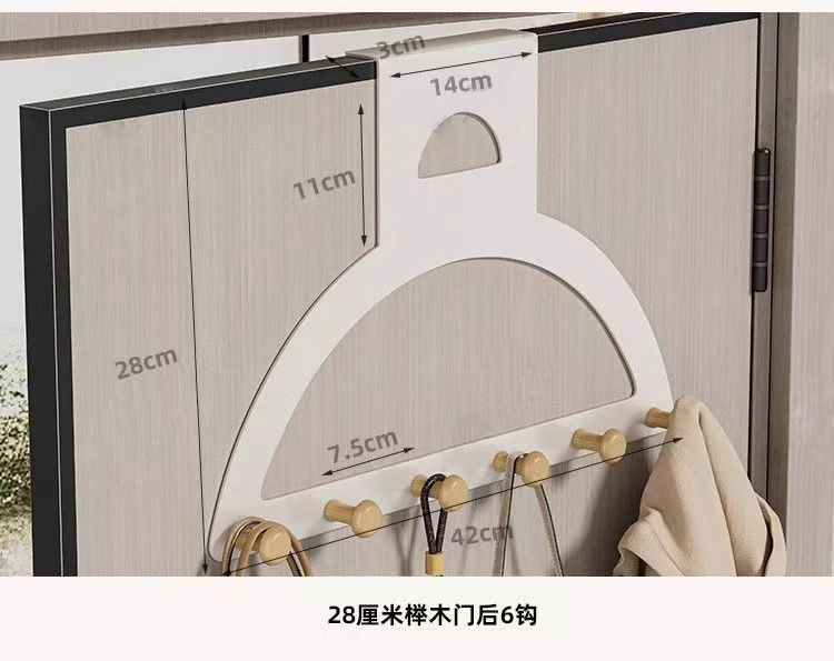 Extended door hook, extended coat hanger, bedroom door hanging rack, no need for drilling, door back storage and storage wonder, coat hook pic 15
