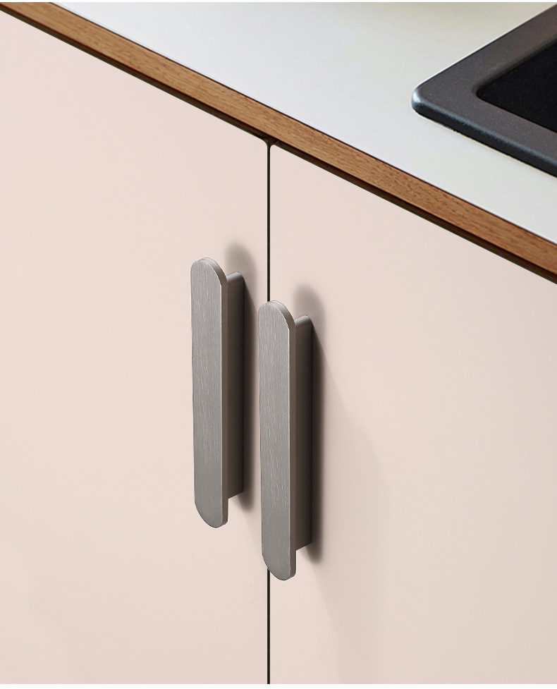 Light luxury long wardrobe handle, modern simple and high-end minimalist cabinet door handle, drawer shoe cabinet handle, aluminum alloy pic 6