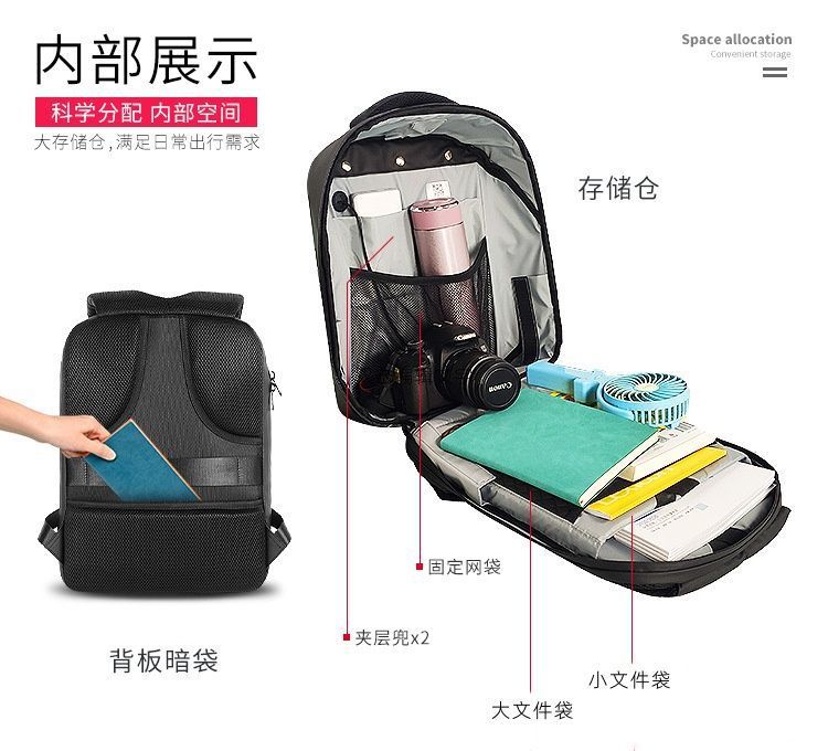 Bluetooth APP, fashionable and trendy led backpack, smart business backpack, waterproof LED display, electronic backpack pic 9